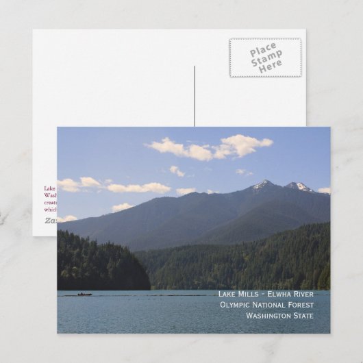 Seen - Elwha River Postcard Postkarte (Vorne/Hinten)