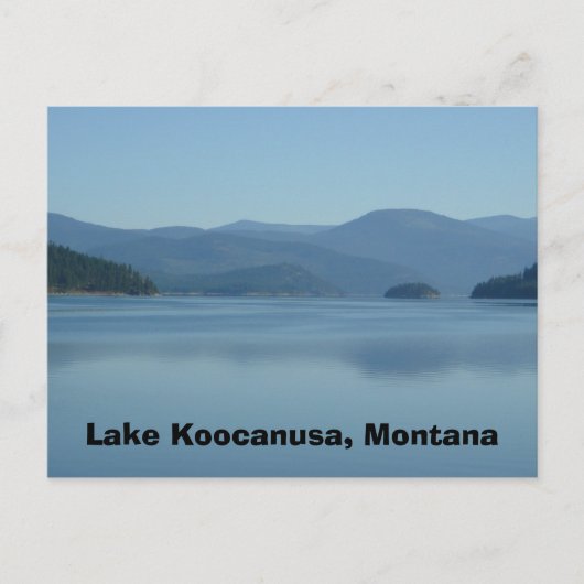 Seen Koocanusa Montana Postkarte (Vorderseite)