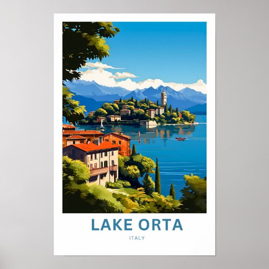 Seen Orta Italien Reisen Print Poster (Vorne)