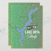 Seen Orta Italien Seekarte (Vorne/Hinten)