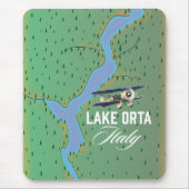 Seen Orta Italien Seekarte Mousepad (Vorne)