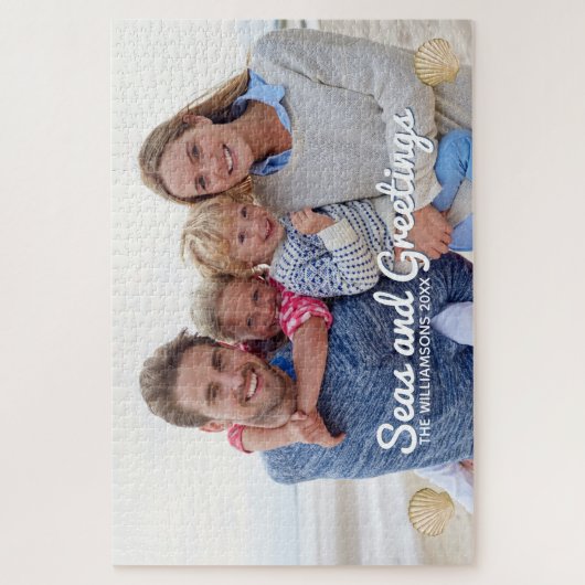 Seen und Greetings Beach Foto Weihnachten Puzzle (Vertikal)