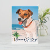 Seen und Grüße Küste Weihnachten 3-Foto-Karte (Stehend Vorderseite)