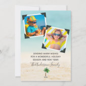 Seen und Grüße Küste Weihnachten 3-Foto-Karte (Rückseite)