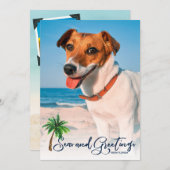 Seen und Grüße Küste Weihnachten 3-Foto-Karte (Vorne/Hinten)