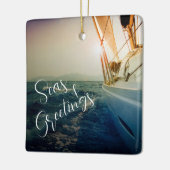 Seen und Grüße Schöne Weihnachten Keramikornament (Links)
