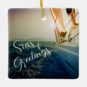 Seen und Grüße Schöne Weihnachten Keramikornament (Vorderseite)