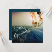 Seen und Grüße Schöne Weihnachtskarte Karte (Vorderseite/Rückseite Beispiel)