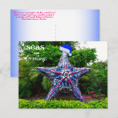 Seen und Grüße von Sunny Florida Weihnachten Postkarte (Vorne/Hinten)