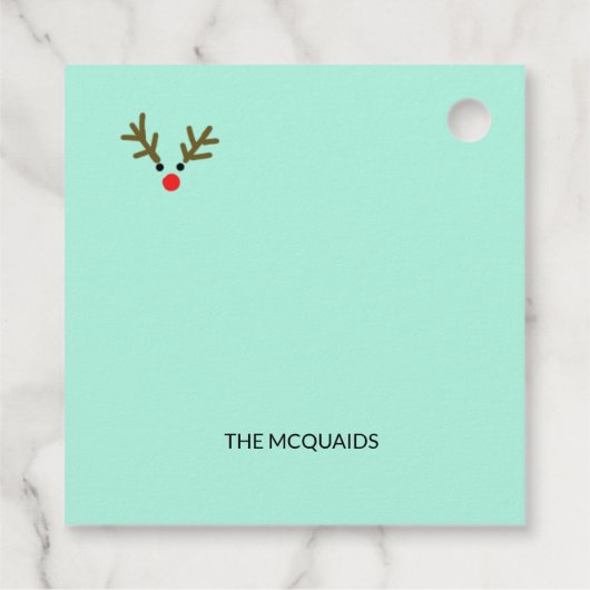 Seen und Grüße Weihnachten Strand mit Rudolph Geschenkanhänger (Rückseite)