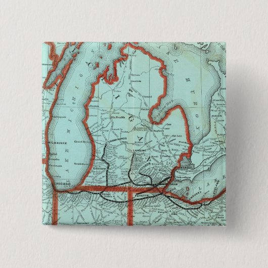 Seen und Süd-Michigan-Eisenbahn Button (Vorderseite)