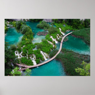 Seen und Wasserfälle Foto drucken. Plitvice Kroati Poster