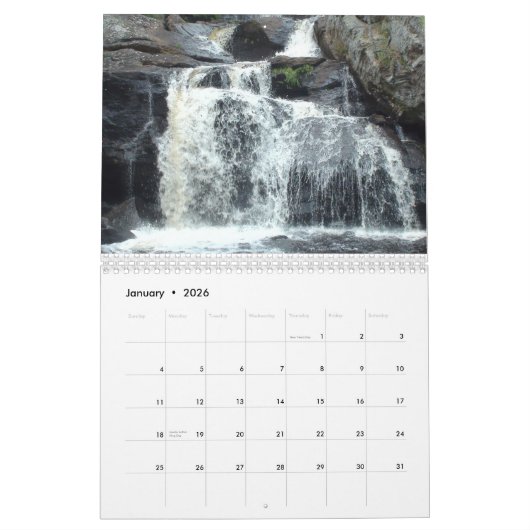 Seen, Wasser und ruhige Szenen Kalender (Jan 2026)