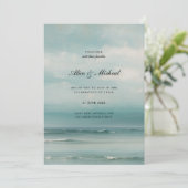 Seenlandschaft Einladung zur Hochzeit (Stehend Vorderseite)