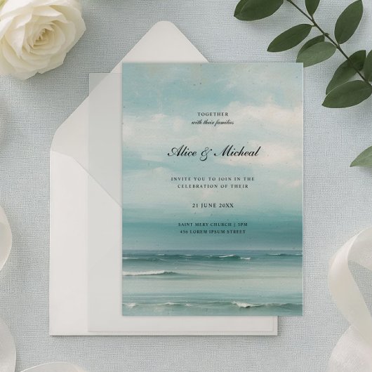 Seenlandschaft Einladung zur Hochzeit