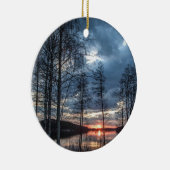 Seenlandschaft, Finnland Keramik Ornament (Rechts)