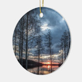 Seenlandschaft, Finnland Keramik Ornament (Links)