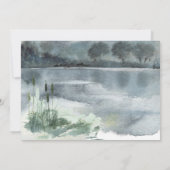 Seenlandschaft mit Schwänen Dankeskarte (Rückseite)