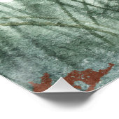 Seenlandschaft mit Schwänen Poster (Ecke)