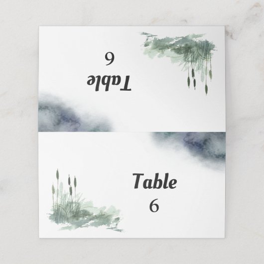 Seenlandschaft Platzkarte (Außenseite Aufgefaltet)