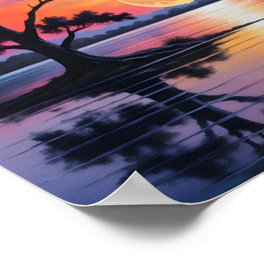 Seenlandschaft Poster (Ecke)