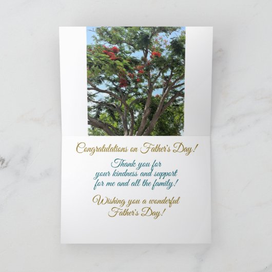 Seenlandschaft, Schwiegervater, Vatertagskarte Karte (Innenseite)