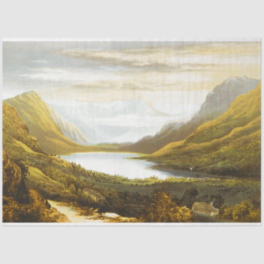 Seenlandschaft Seidenpapier (Vorderseite)