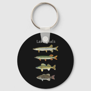 Seenziele Angeln Musky Pike Walleye Small Mouth Schlüsselanhänger