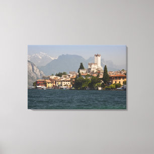 Seeort Malcesine, Provinz Verona, Italien Leinwanddruck