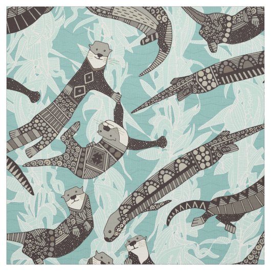 Seeotter blau stoff (Muster)