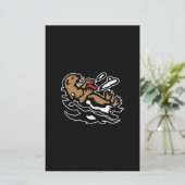 Seeotter Briefpapier (Stehend Vorderseite)