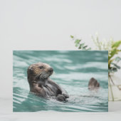 Seeotter Briefpapier (Stehend Vorderseite)