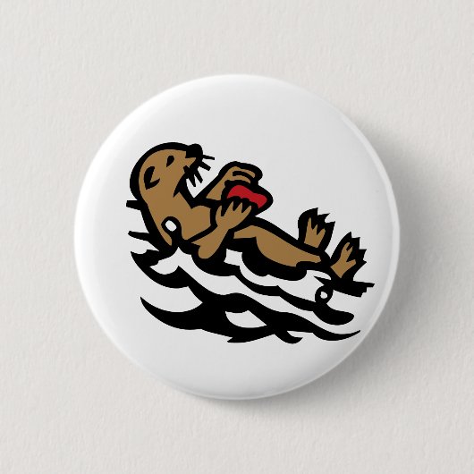 Seeotter Button (Vorderseite)