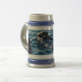 Seeotter, der Steiner Tasse schwimmt (Vorderseite Links)