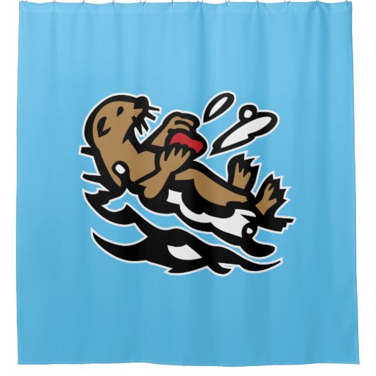 Seeotter Duschvorhang (Vorderseite)
