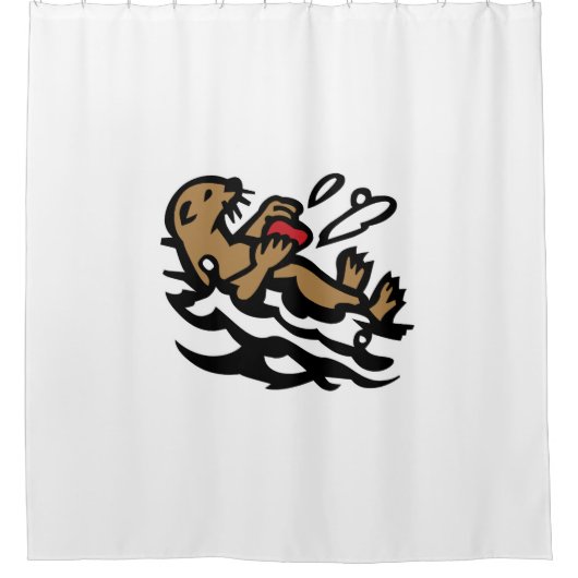 Seeotter Duschvorhang (Vorderseite)