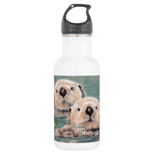 Seeotter Edelstahlflasche (Vorderseite)