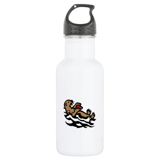 Seeotter Edelstahlflasche (Vorderseite)