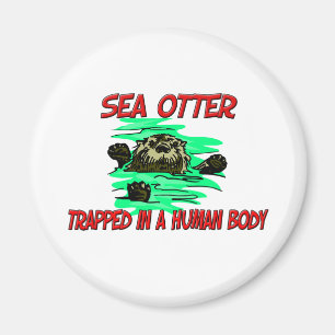 Seeotter eingeschlossen in einem menschlichen magnet