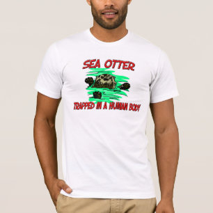Seeotter eingeschlossen in einem menschlichen T-Shirt