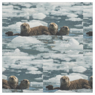 Seeotter-Familie Stoff