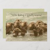 Seeotter-Familien-Wiedersehen Einladung (Vorne/Hinten)