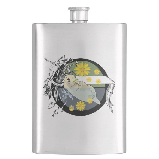 Seeotter Flachmann (Vorderseite)