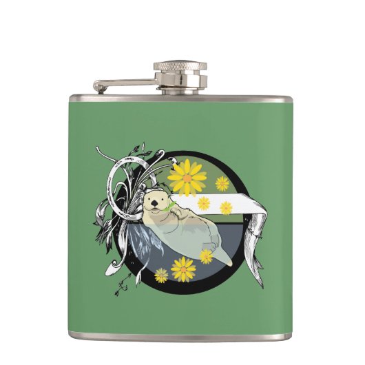 Seeotter Flachmann (Vorderseite)