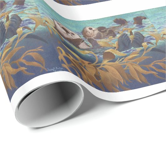 Seeotter Geschenkpapier (Rolleneckpunkt)
