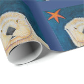 Seeotter Geschenkpapier (Rolleneckpunkt)