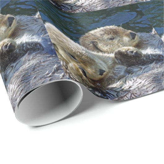 Seeotter Geschenkpapier (Rolleneckpunkt)