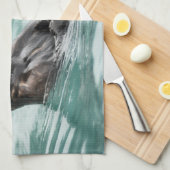 Seeotter Geschirrtuch (Viertel Falte)