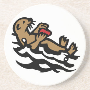 Seeotter Getränkeuntersetzer
