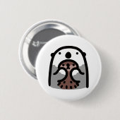 Seeotter hält ihr kostbares Baby Button (Vorne & Hinten)